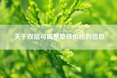 关于双层可调整垫铁价格的信息