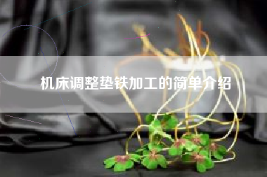 机床调整垫铁加工的简单介绍